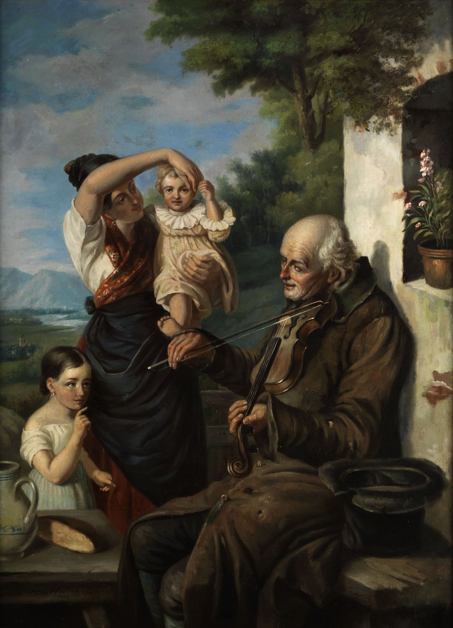 Old Beggar Musician by Joseph Haier
