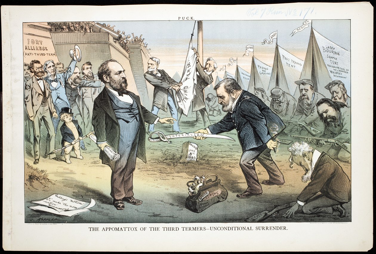 The Appomattox of the Third Termers - Unconditional Surrender, 1880 by Joseph Keppler