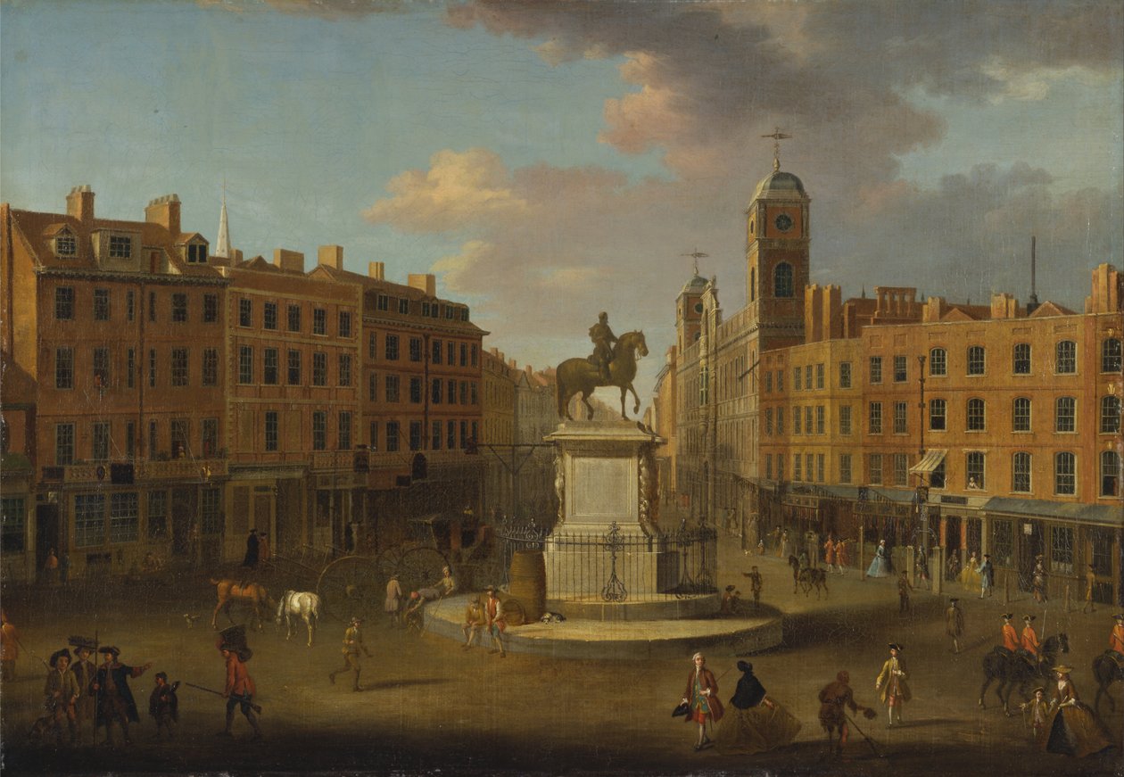 Charing Cross, with the Statue of King Charles I and Northumberland House by Joseph Nickolls
