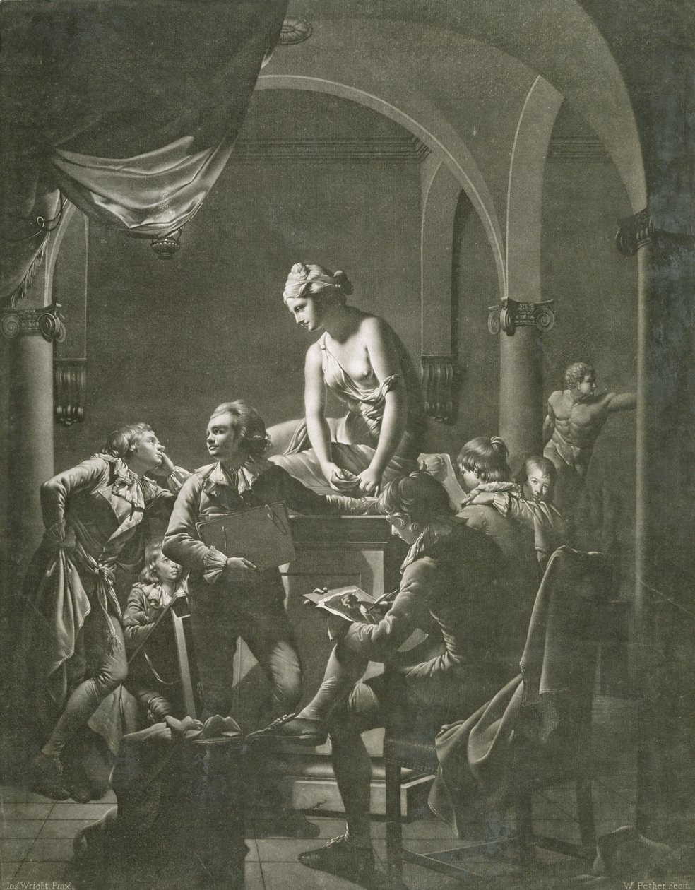 Drawing Academy (engraved by William Pether) by Joseph Wright of Derby