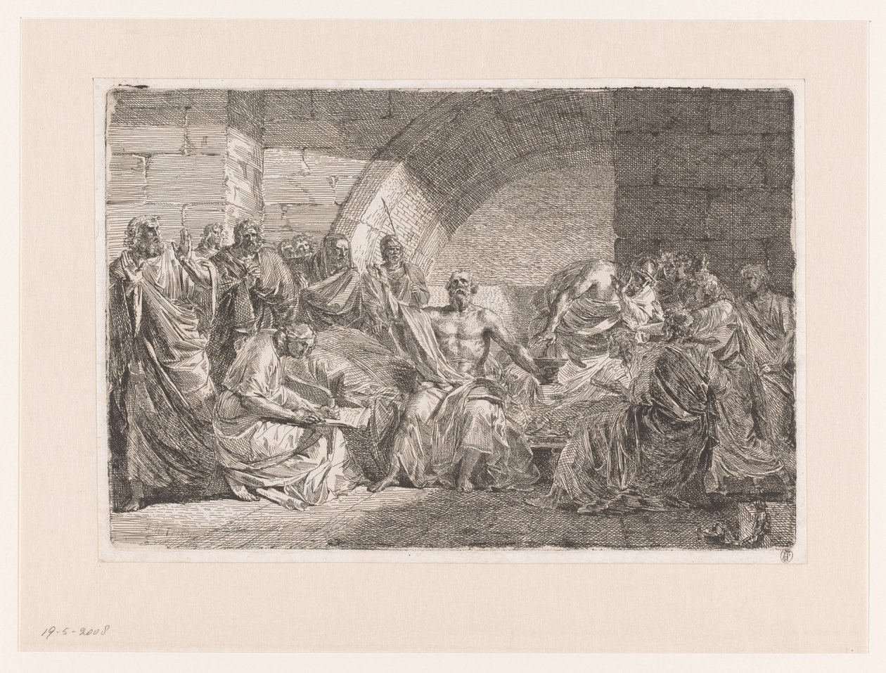 Socrates Dictates His Testament by Joseph Abel