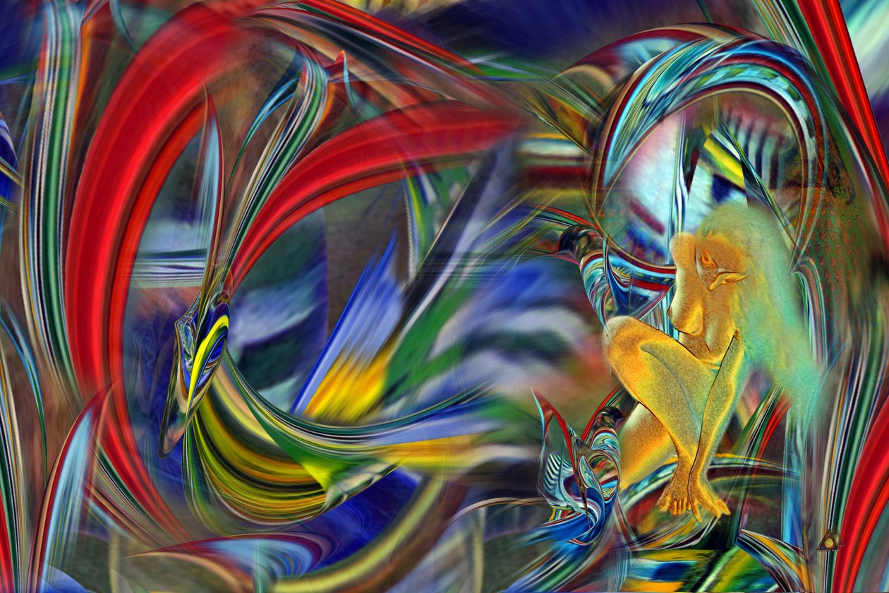 Nude and Bird by Joseph Angilella Auquier