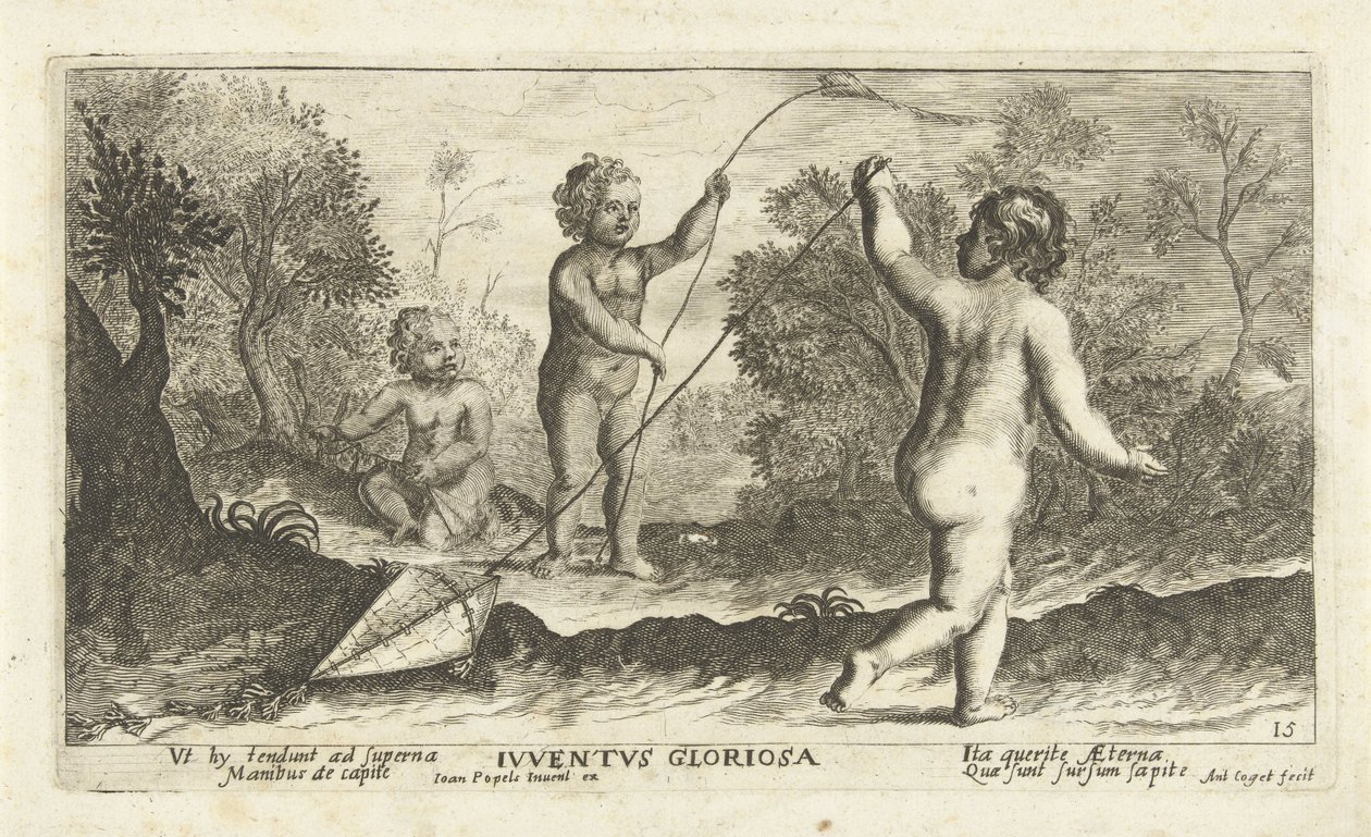 Children Flying Kites (Iuventus Gloriosa) by Joseph Antoine Cochet