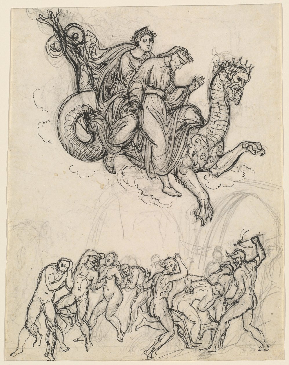 Dante and Virgil Riding on the Back of Geryon by Joseph Anton Koch