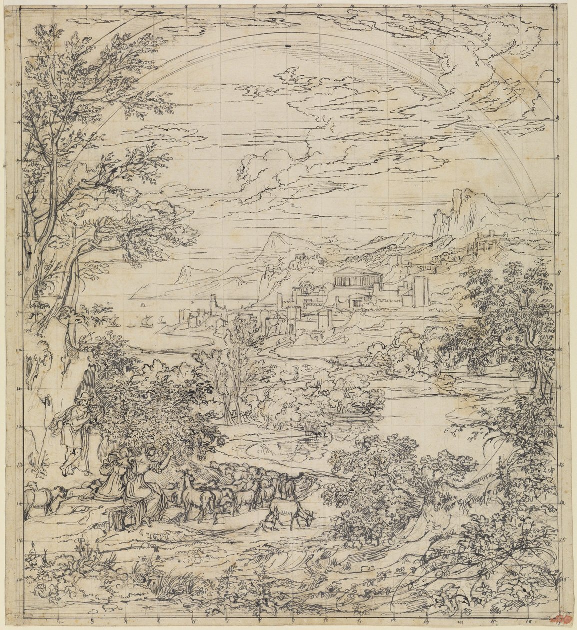 Heroic Landscape with Rainbow by Joseph Anton Koch