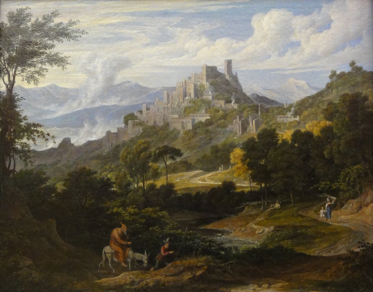 Landscape near Olevano with Monk on Horseback by Joseph Anton Koch