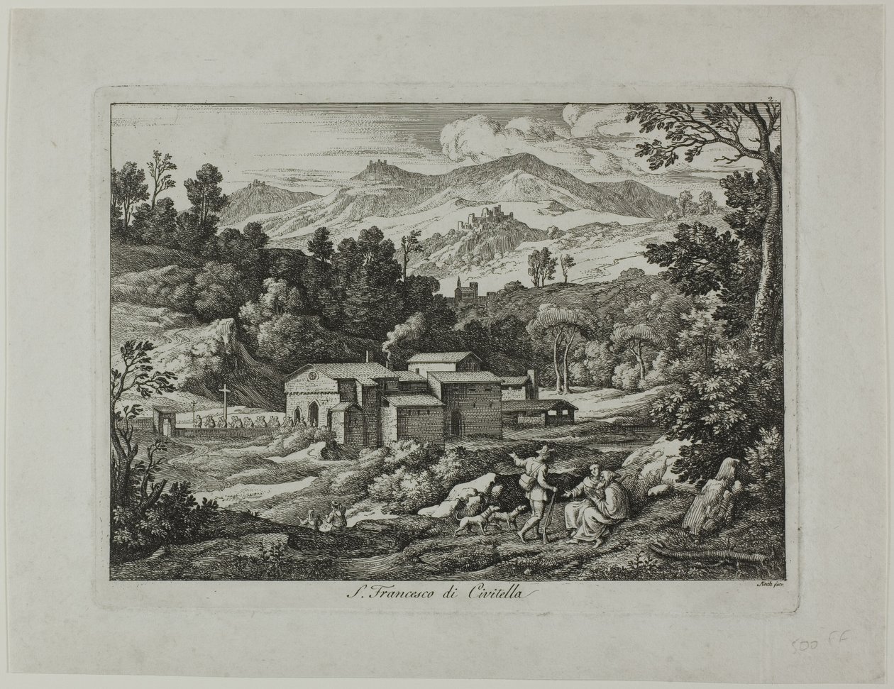 Monastery of San Francesco di Civitella in the Sabine Mountains by Joseph Anton Koch