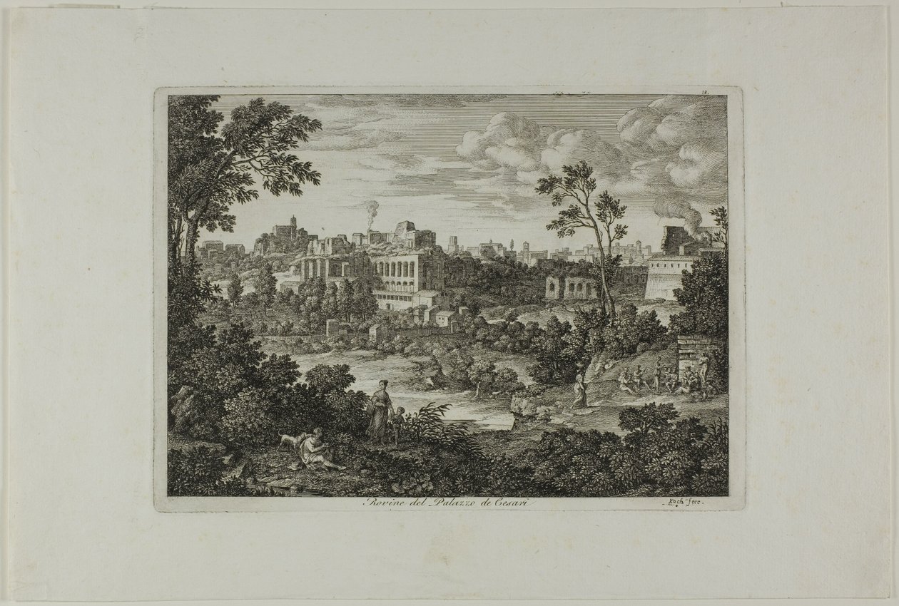 Ruins of the Palace of the Caesars, plate 18 from Roman Views by Joseph Anton Koch