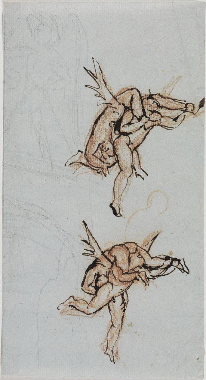 Study of the Councillor of Lucca (Dante Inferno, Canto 21, V 34) by Joseph Anton Koch