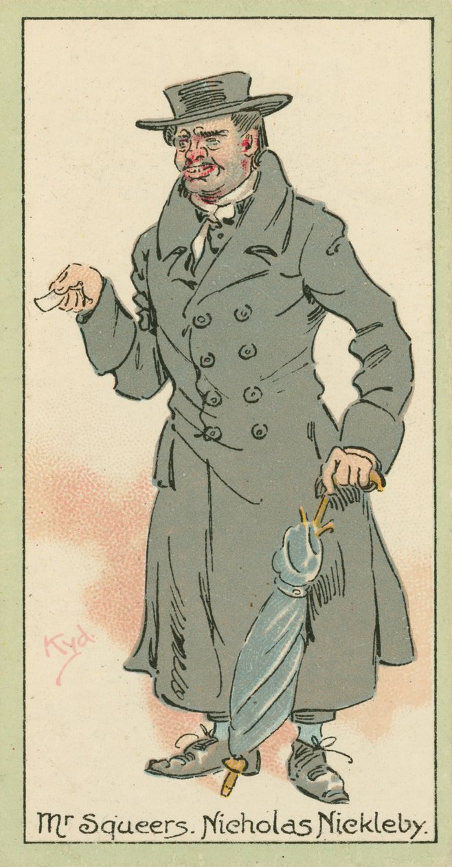 Mr Squeers, Nicholas Nickleby by Joseph Clayton (1856-1937) (after) Clarke