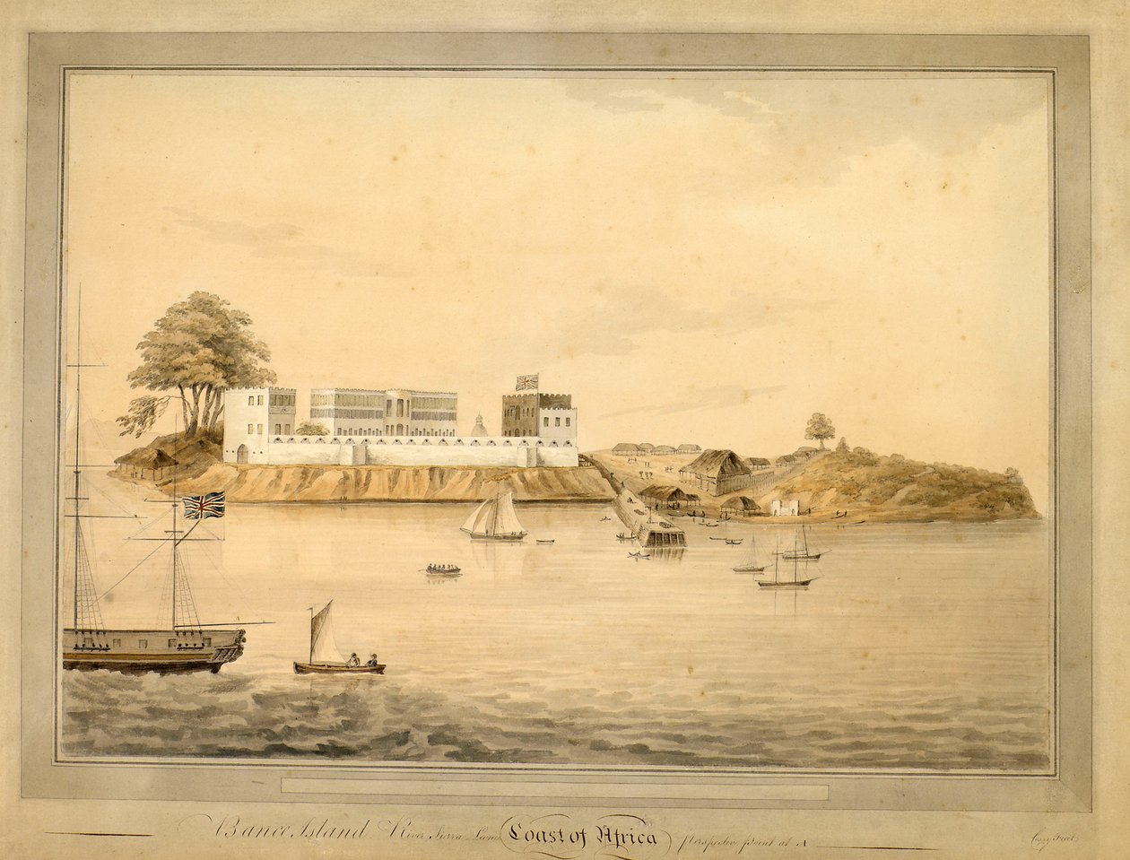View of Bance Island, Sierra Leone, Africa, c.1805 by Joseph Corry