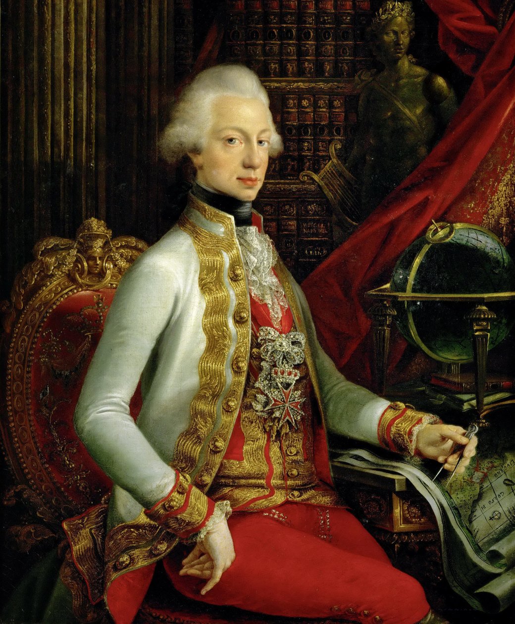 Grand Duke Ferdinand III of Tuscany Sitting in His Library, 1797 by Joseph Dorffmeister