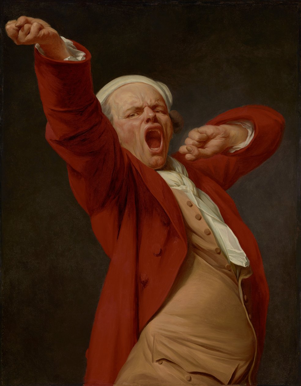 Self-Portrait, Yawning (by 1783) by Joseph Ducreux