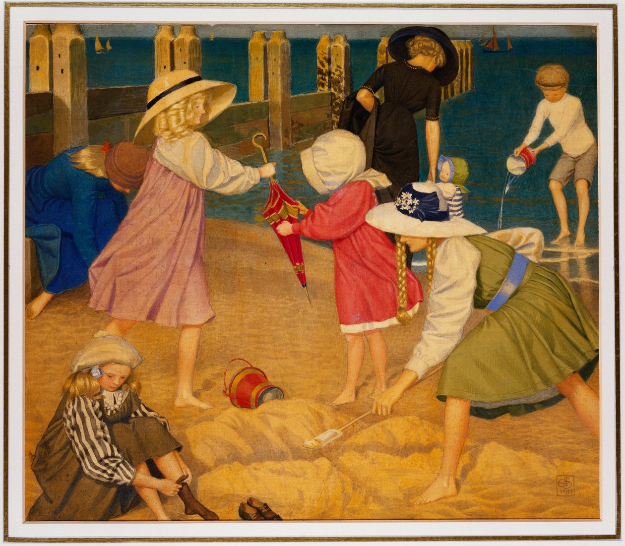 On the Beach, Southwold by Joseph Edward Southall