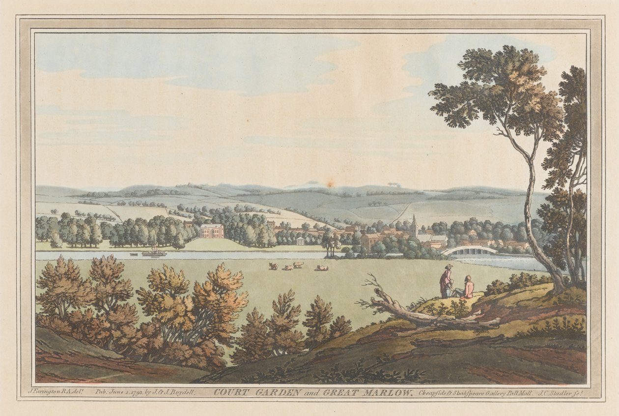Court Garden and Great Marlow by Joseph Farington