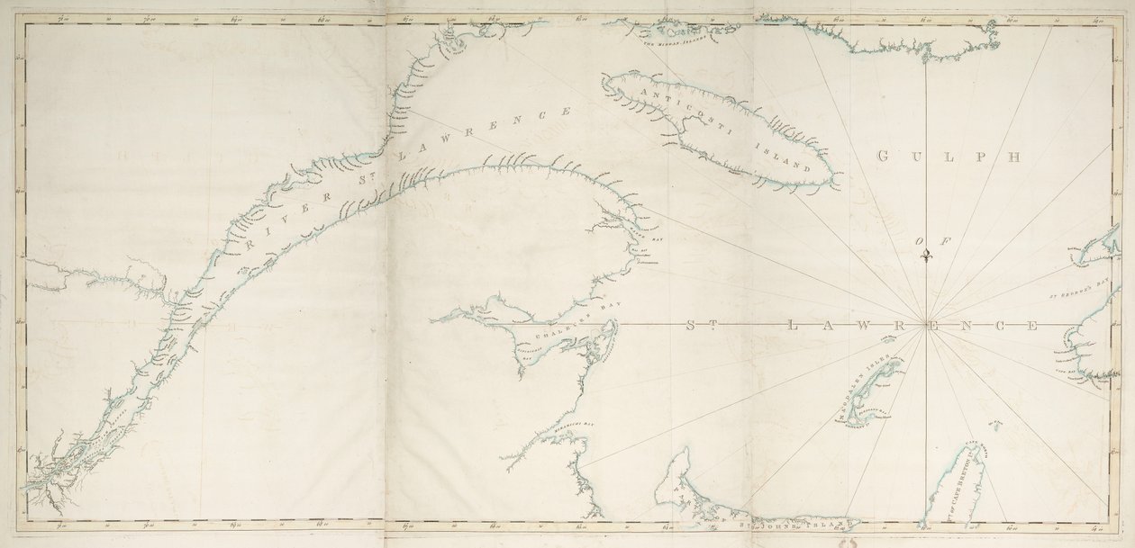Map of the Gulf and River of St Lawrence, c.1778 by Joseph Frederick Wallet DesBarres