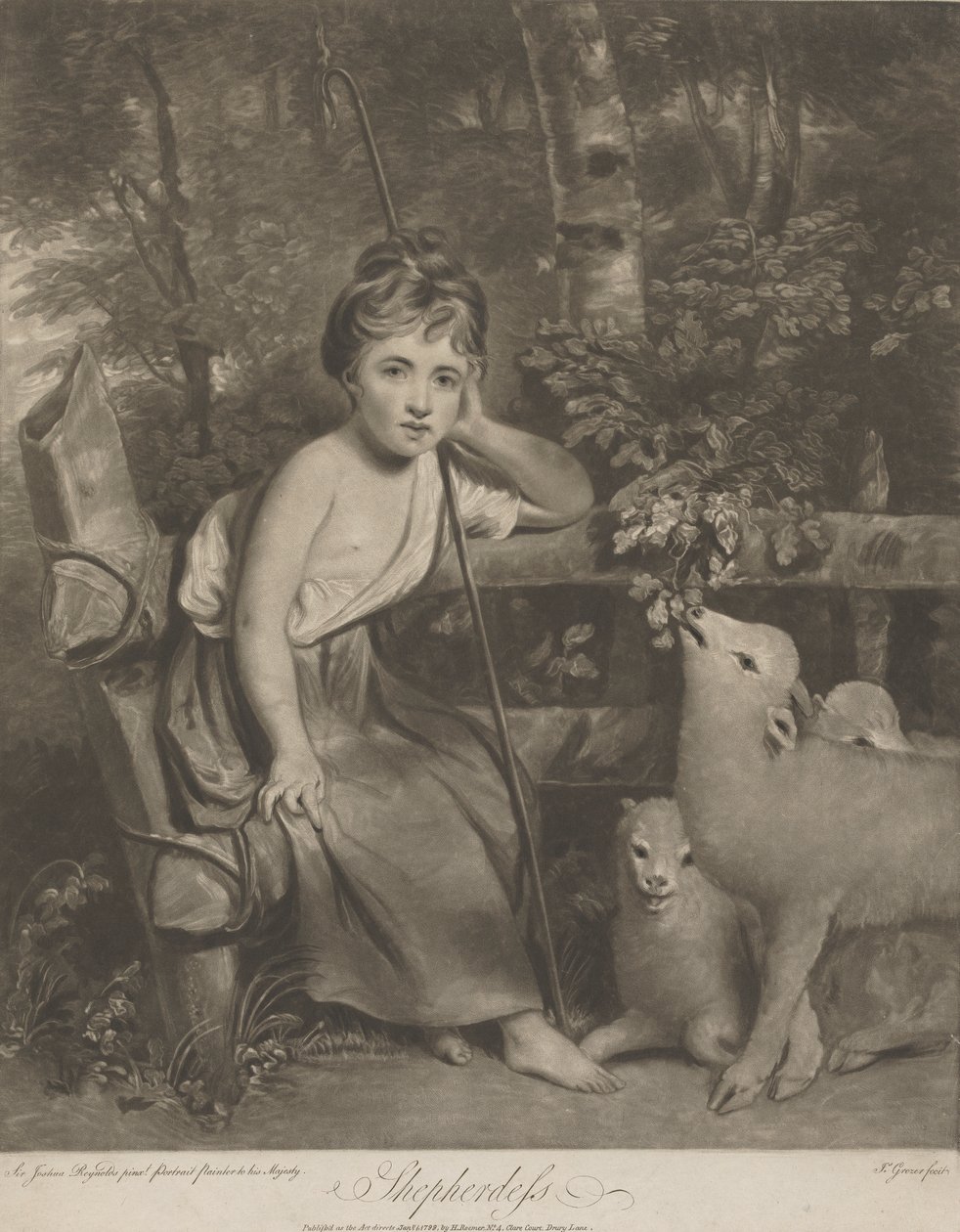 Shepherdess (Miss Mary Palmer as the Young Shepherdess) by Joseph Grozer