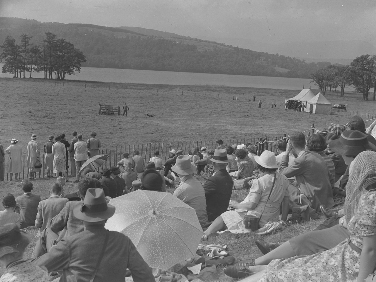 Spectators Watching Sheep Dog Trials by Joseph Hardman