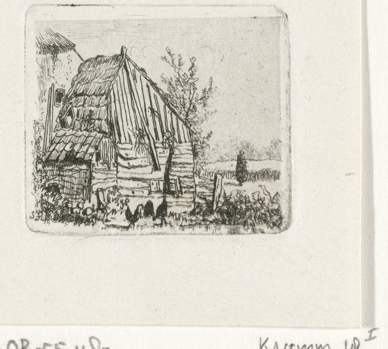 Chickens by a Barn by Joseph Hartogensis