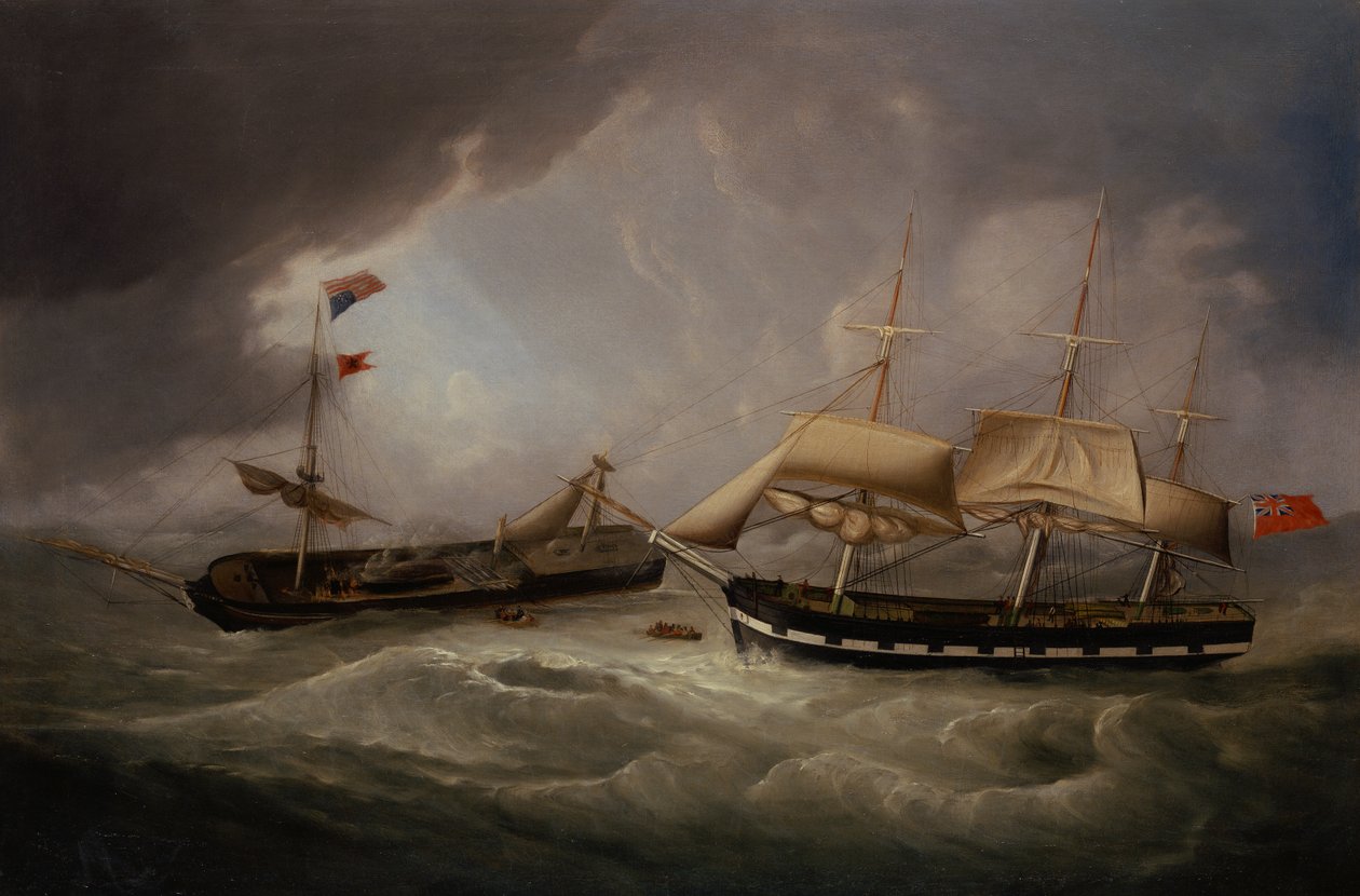 Passengers from the Dismasted U.S. Merchantman Troope Being Rescued by a British Merchantman by Joseph Heard