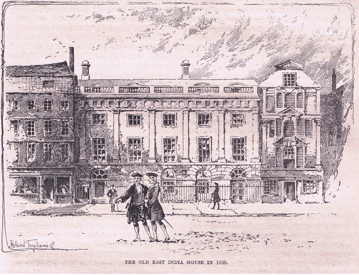 The Old East India House AD 1630 by Joseph Holland Tringham