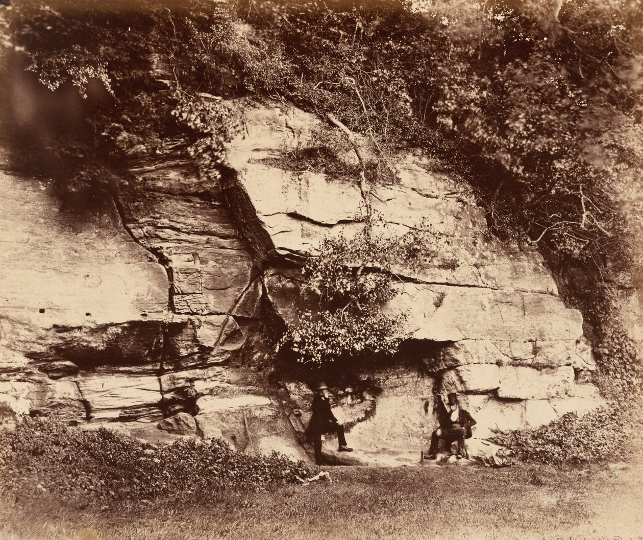 The Echo Rock, Fountains Abbey, 1856 by Joseph & Howlett Robert (1831 58) Cundall