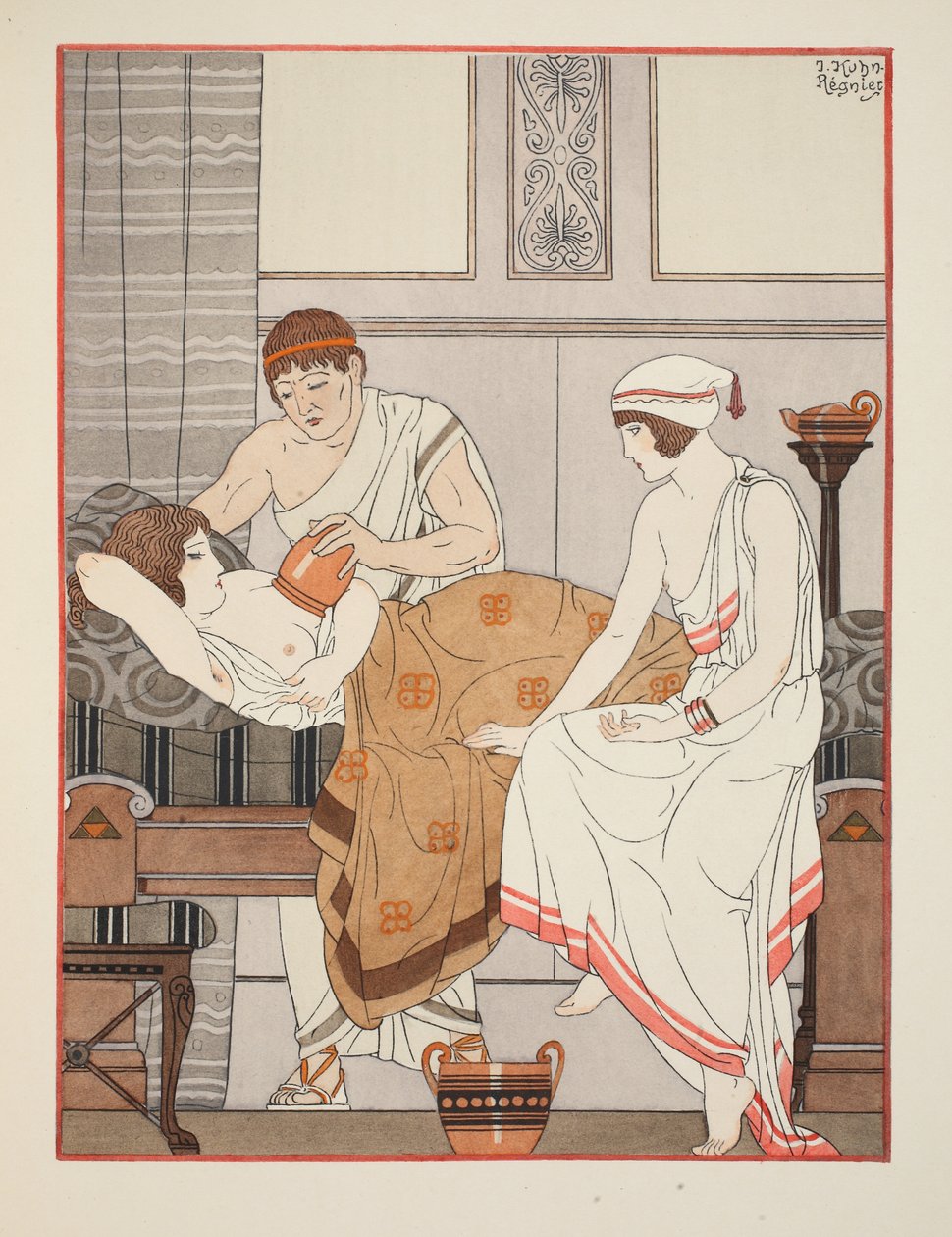 Applying a suction to the breast, illustration from 
