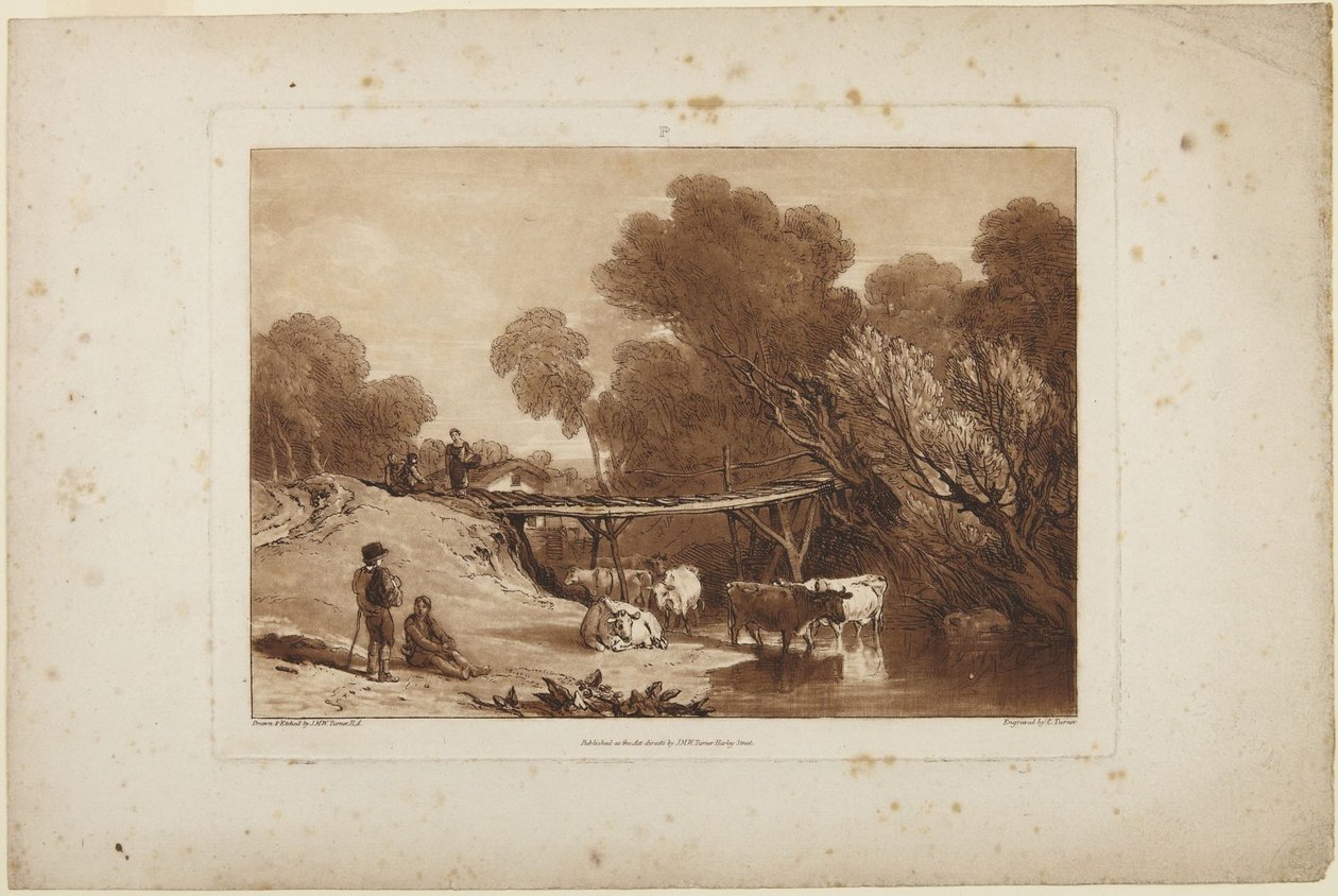 Bridge and Cows by Joseph Mallord William Turner