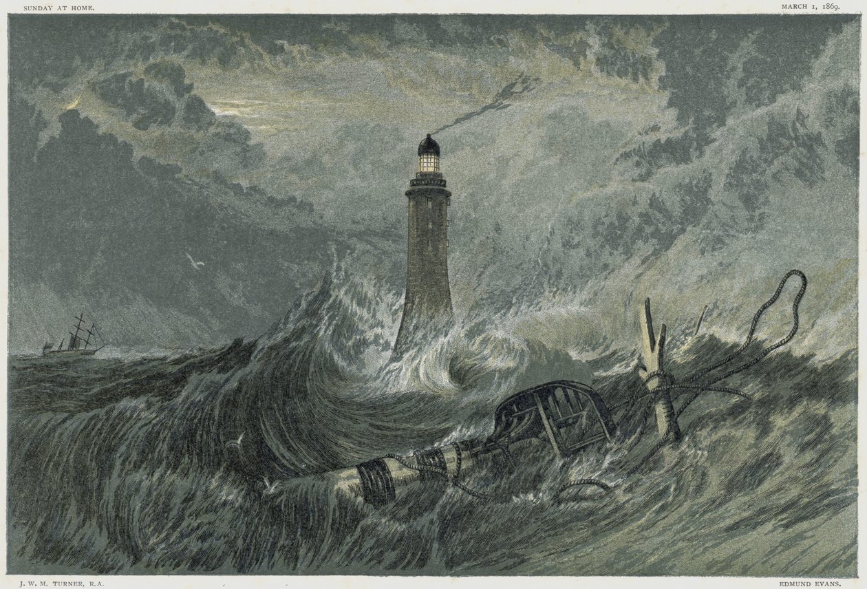 Eddystone Lighthouse, built on the Eddystone Rock by the English Civil ...