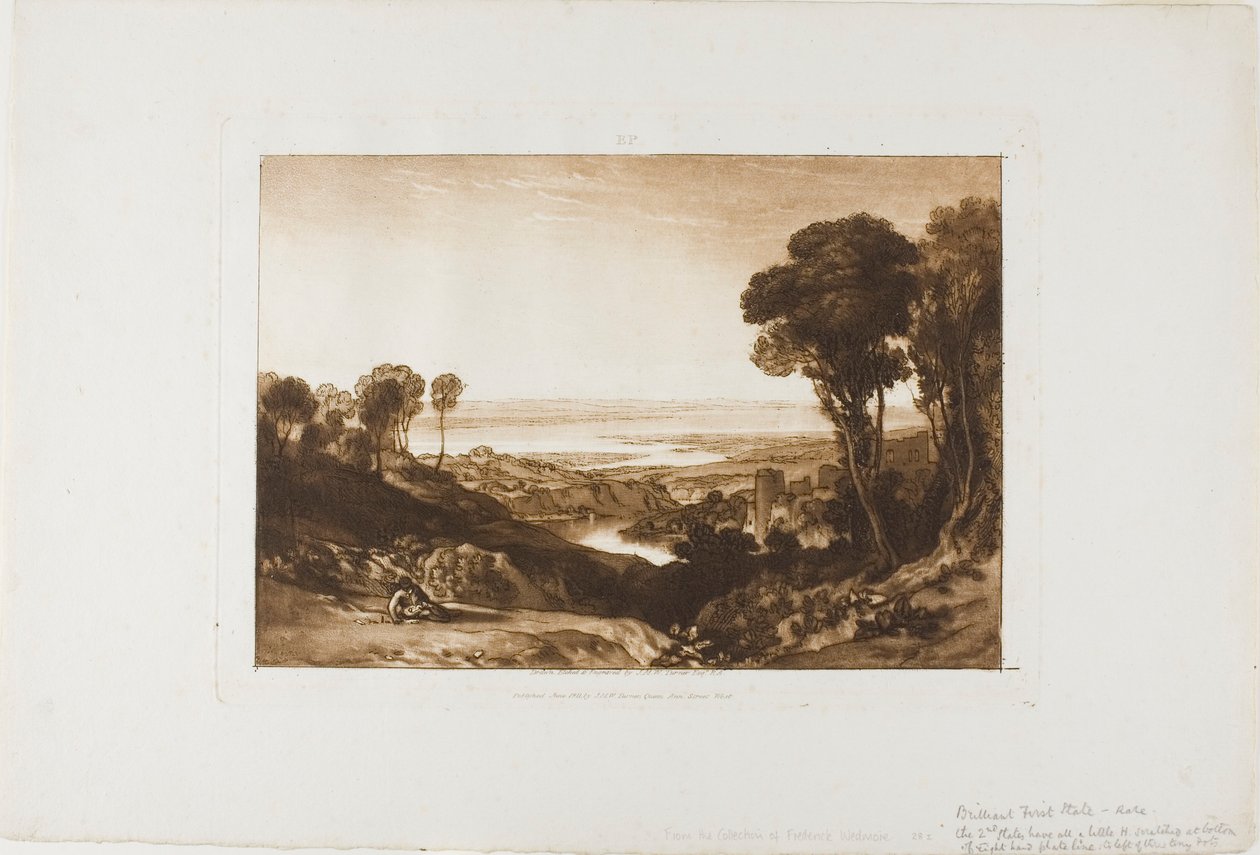 Junction of the Severn and Wye, plate 28 from Liber Studiorum by Joseph Mallord William Turner