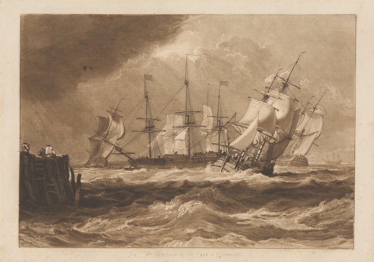Ships in a Breeze by Joseph Mallord William Turner