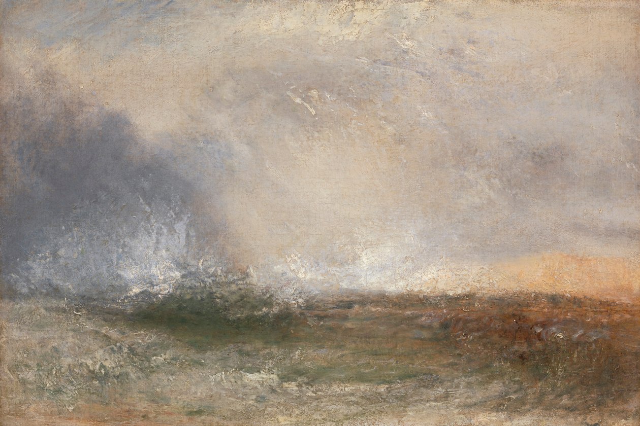 Stormy Sea Breaking on a Shore by Joseph Mallord William Turner