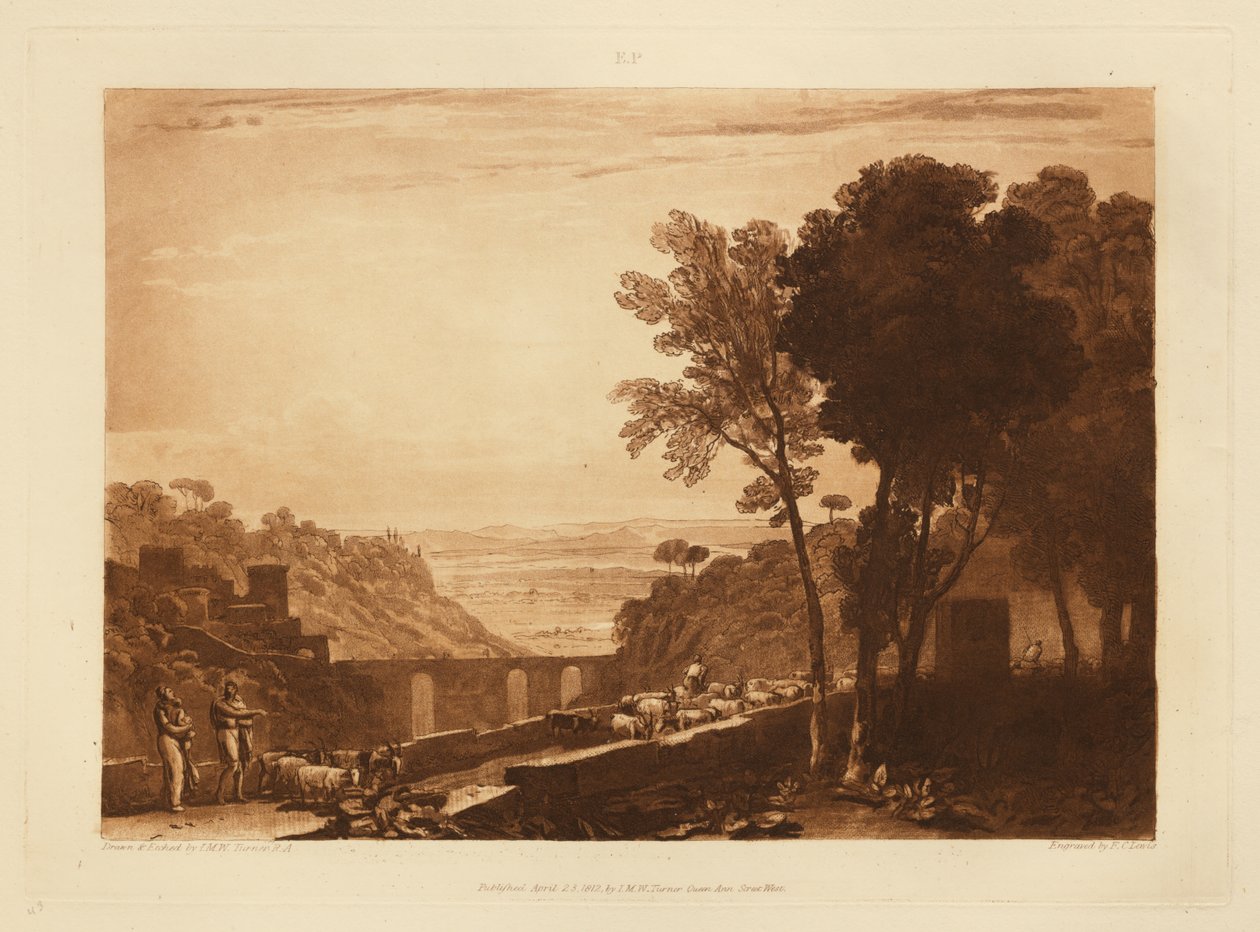 The Bridge and Goats by Joseph Mallord William Turner