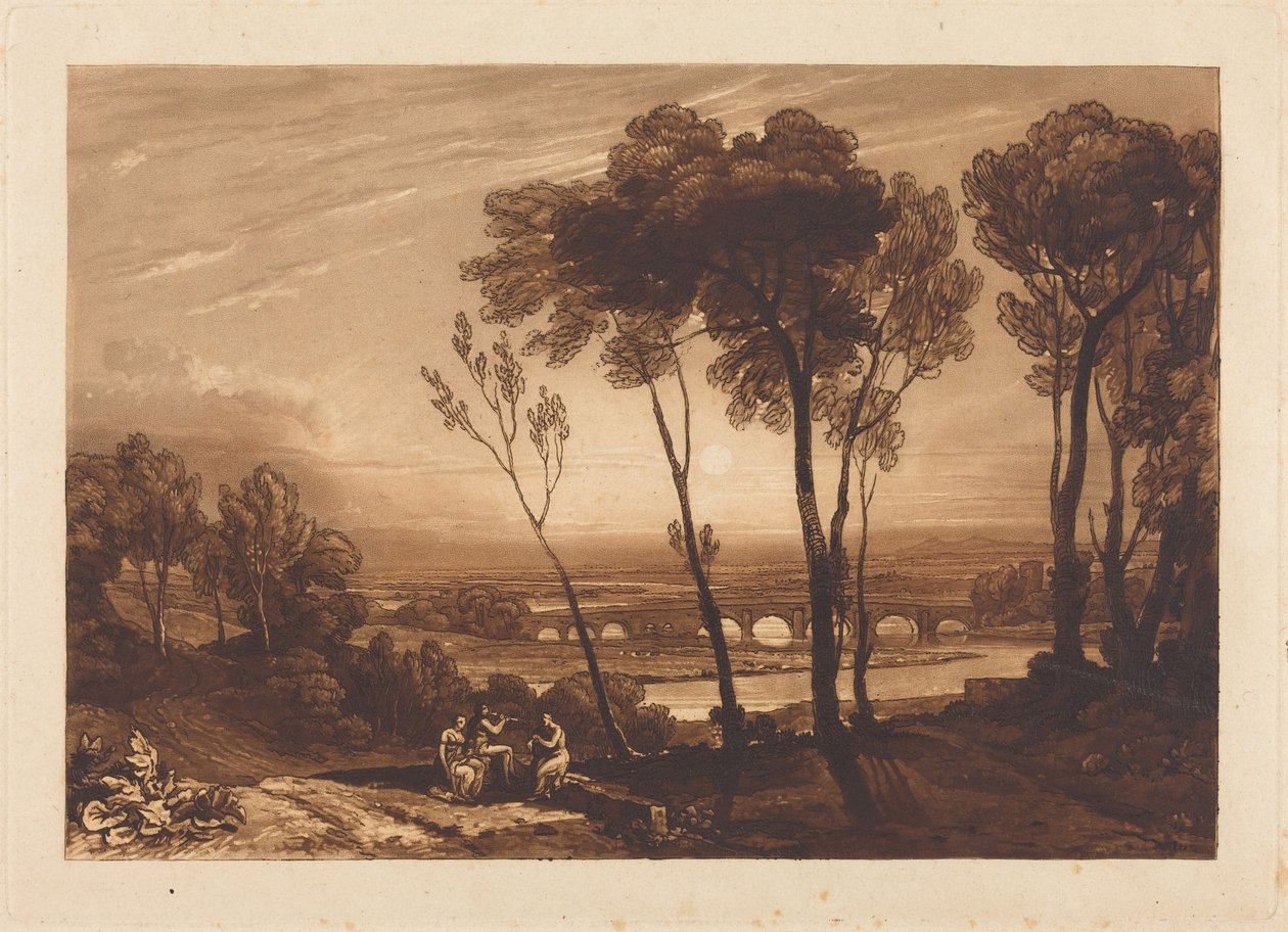 The Bridge in Middle Distance by Joseph Mallord William Turner