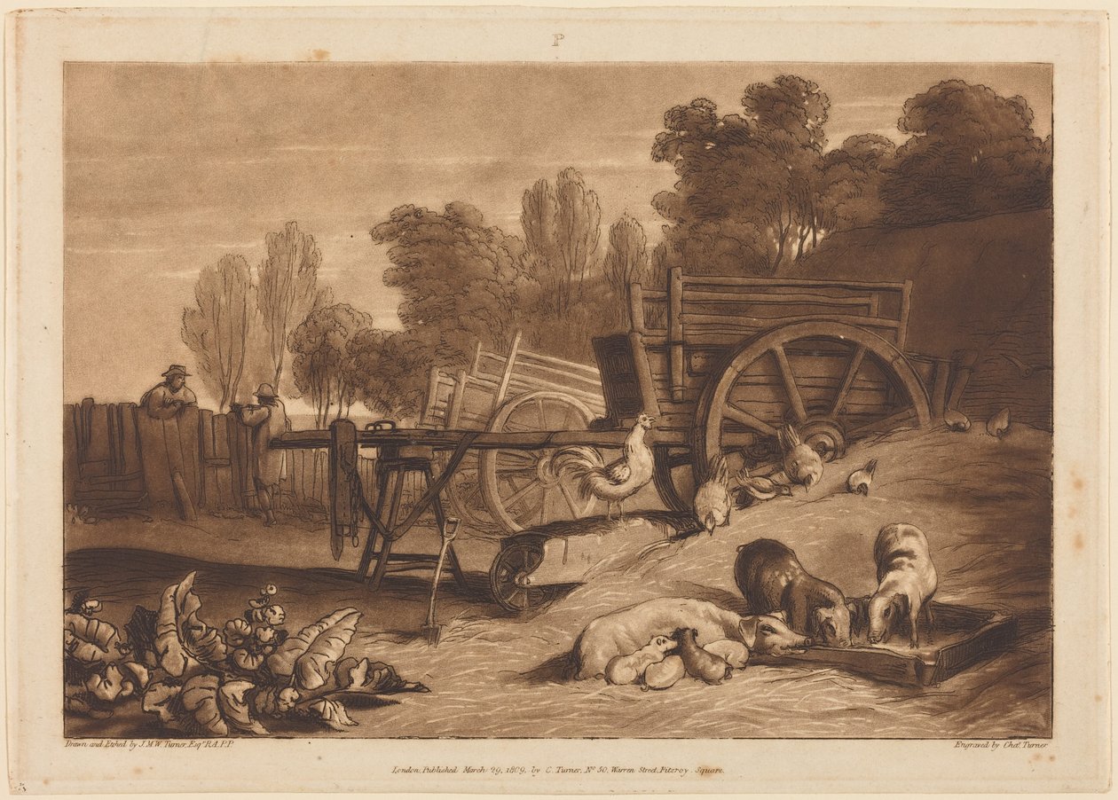 The Farm-yard with the Cock by Joseph Mallord William Turner