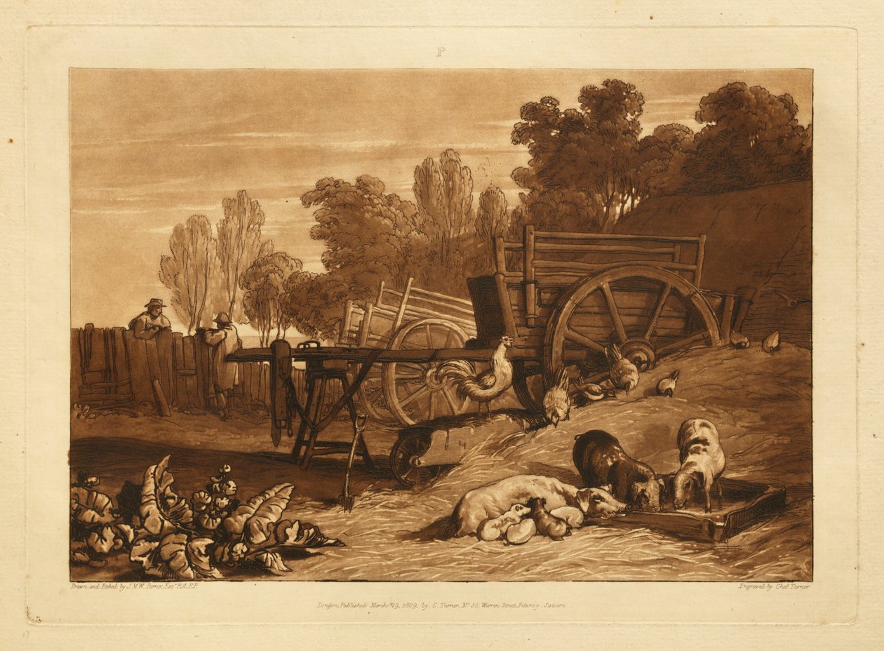 The Farm Yard with the Cock by Joseph Mallord William Turner