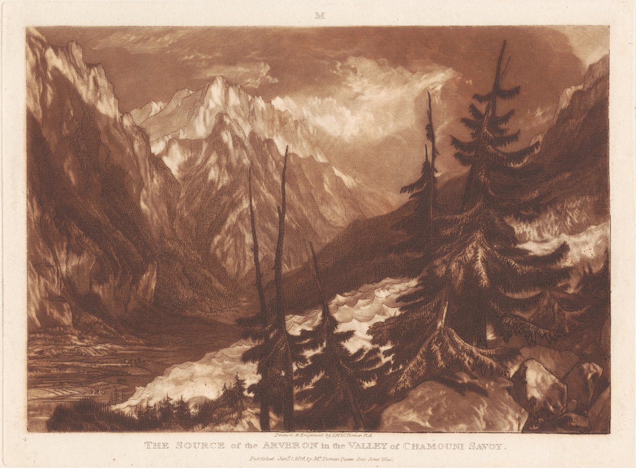 The Source of the Arveron in the Valley of Chamonix, Savoy by Joseph Mallord William Turner