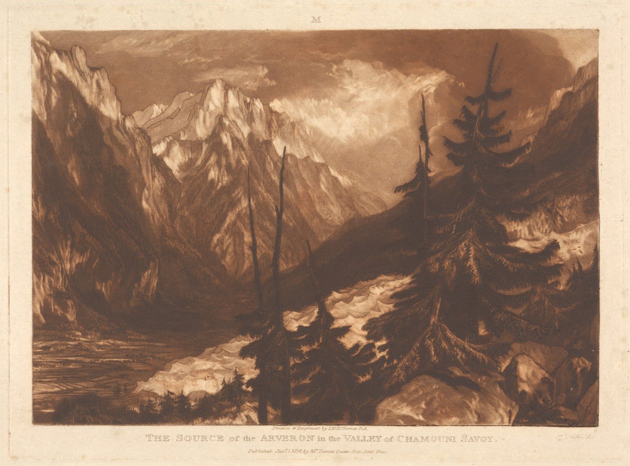 The Source of the Arveron in the Valley of Chamonix, Savoy by Joseph Mallord William Turner