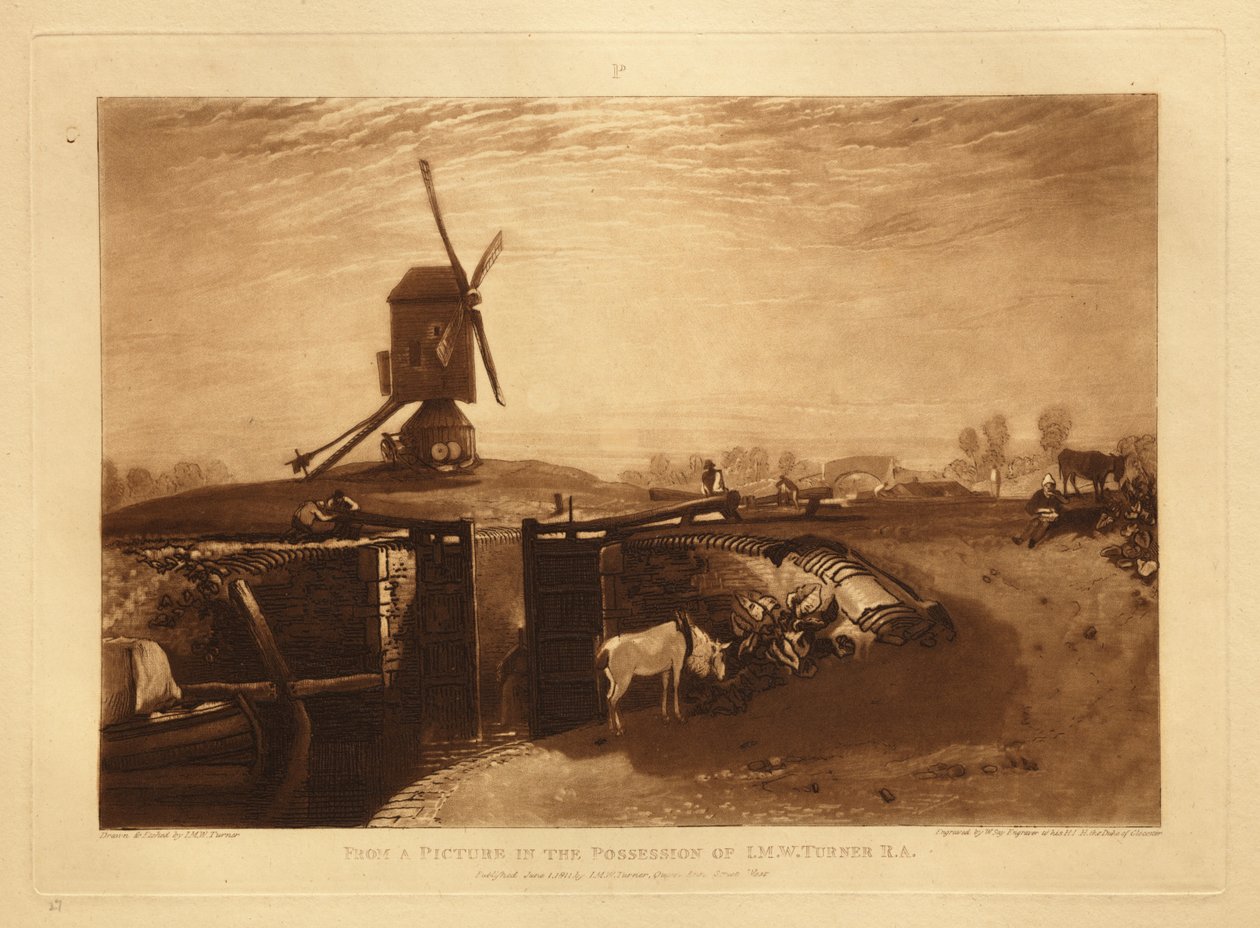 Windmill and Lock by Joseph Mallord William Turner