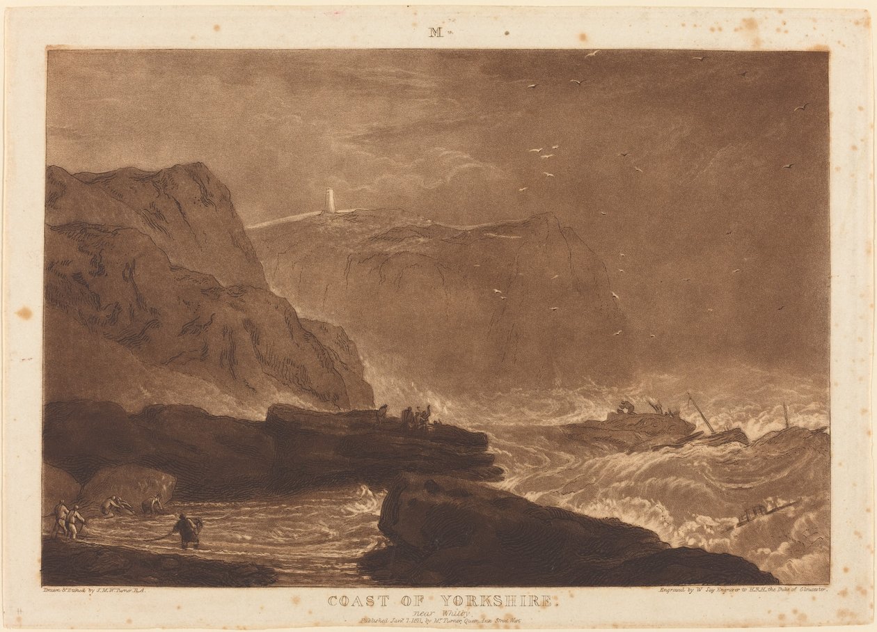 Coast of Yorkshire by Joseph Mallord William Turner and William Say
