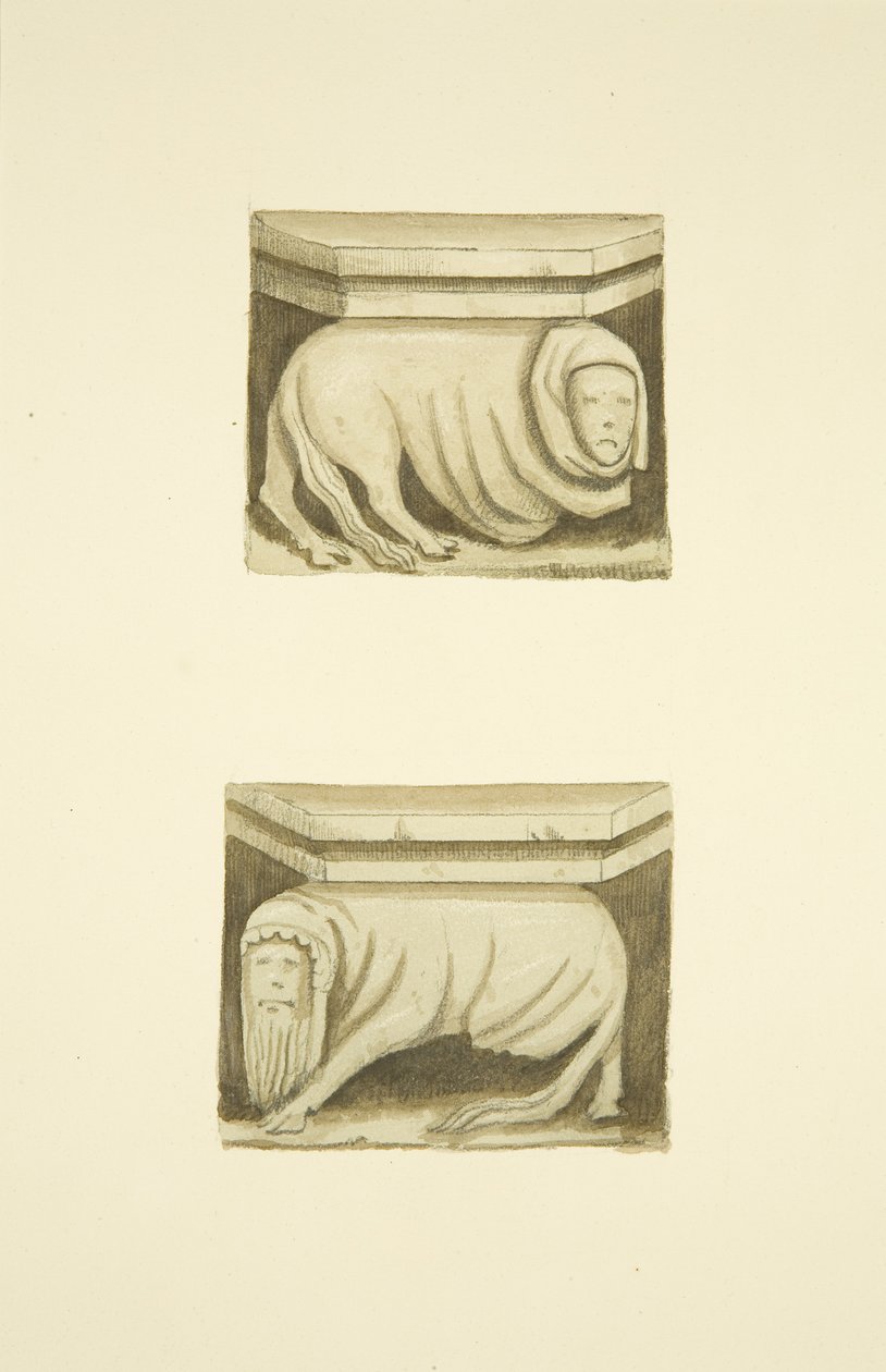 Four Trusses in North Porch (Originally Supporting Statues) of St Mary Redcliffe by Joseph Manning