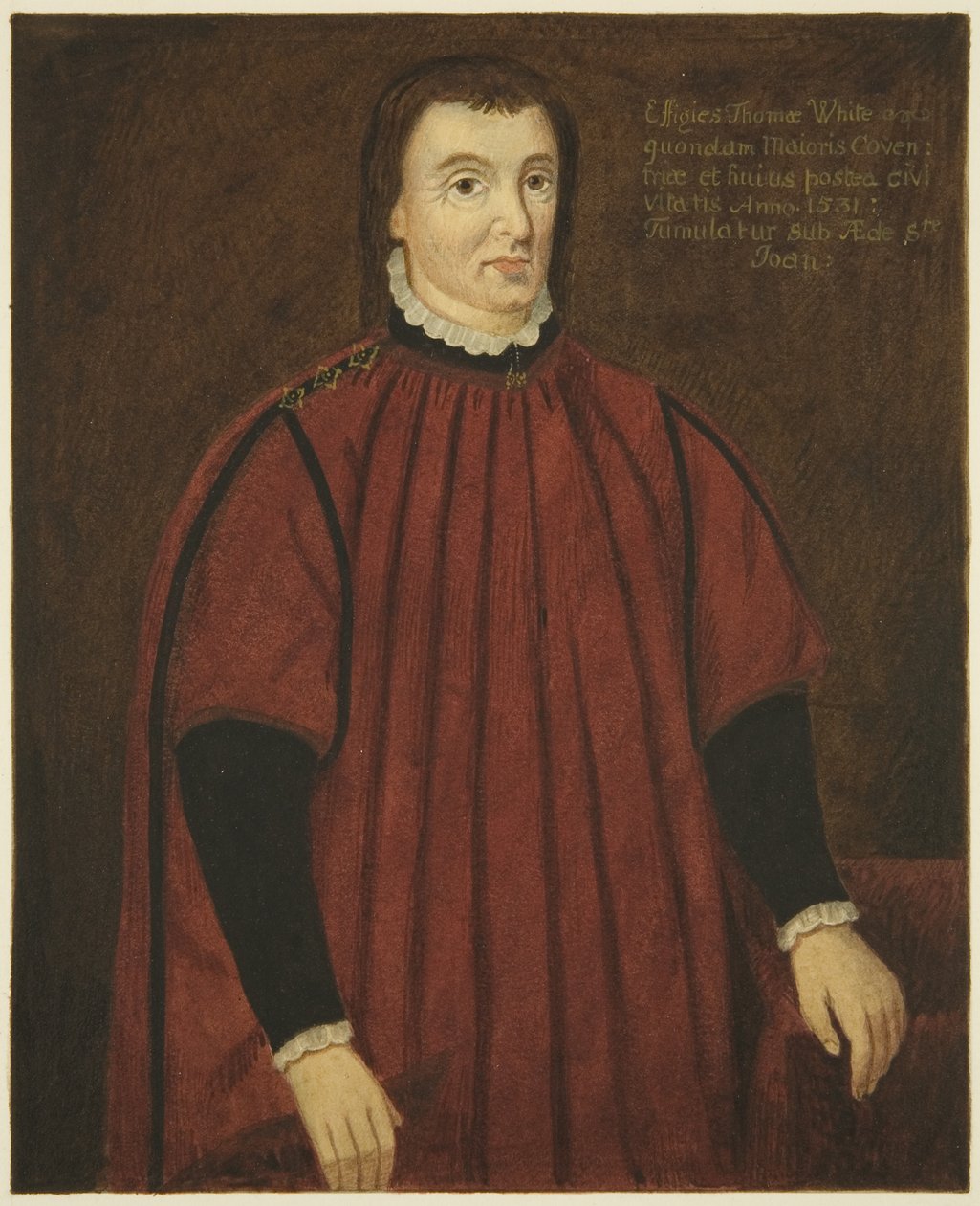 Portrait in Council House of Thomas White by Joseph Manning