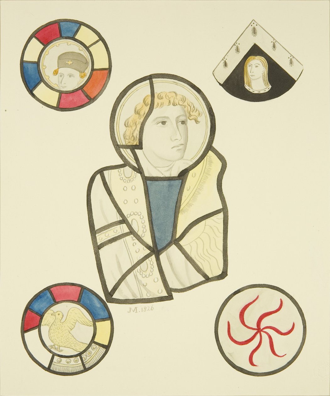 Stained glass in north window of chancel of St Mary Redcliffe by Joseph Manning
