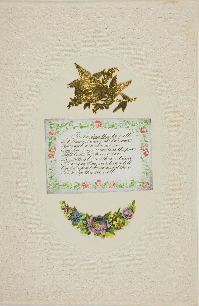 Tis Loving Thee Too Well (Valentine) by Joseph Mansell