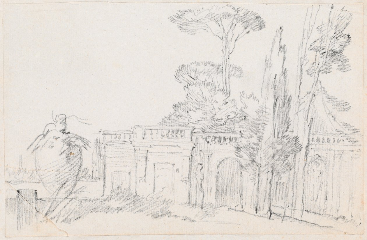 Gardens of an Italian Villa by Joseph Marie Vien
