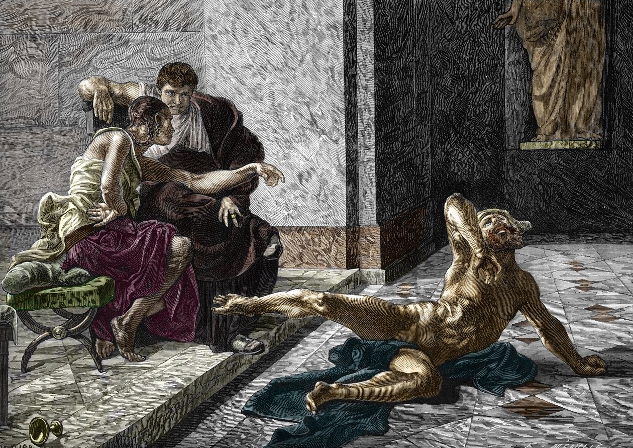 Representation of the Roman Poisoner Locust Trying a Poison on One of His Slaves by Joseph Noel (after) Sylvestre