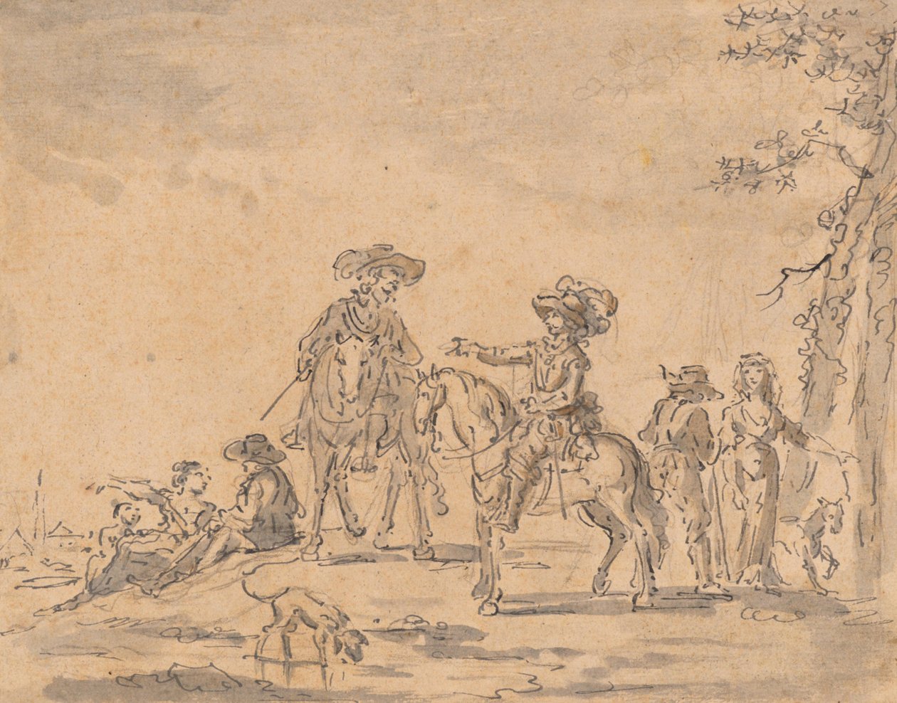 Meeting of Two Riders by Joseph Parrocel
