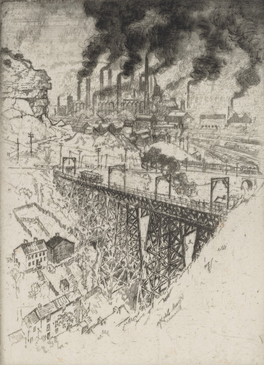 Edgar Thomson Works, Bessemer by Joseph Pennell