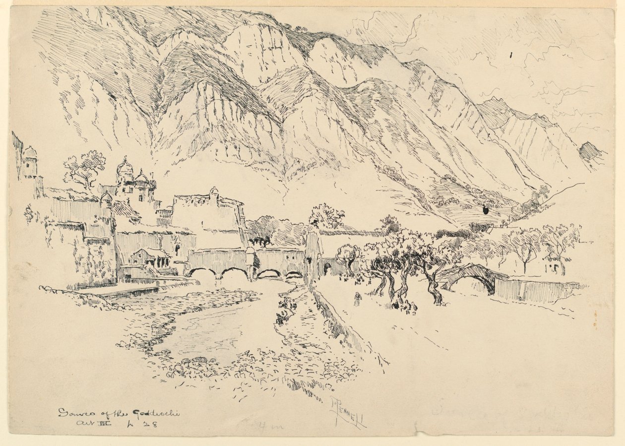 Source of the Gordicchio by Joseph Pennell