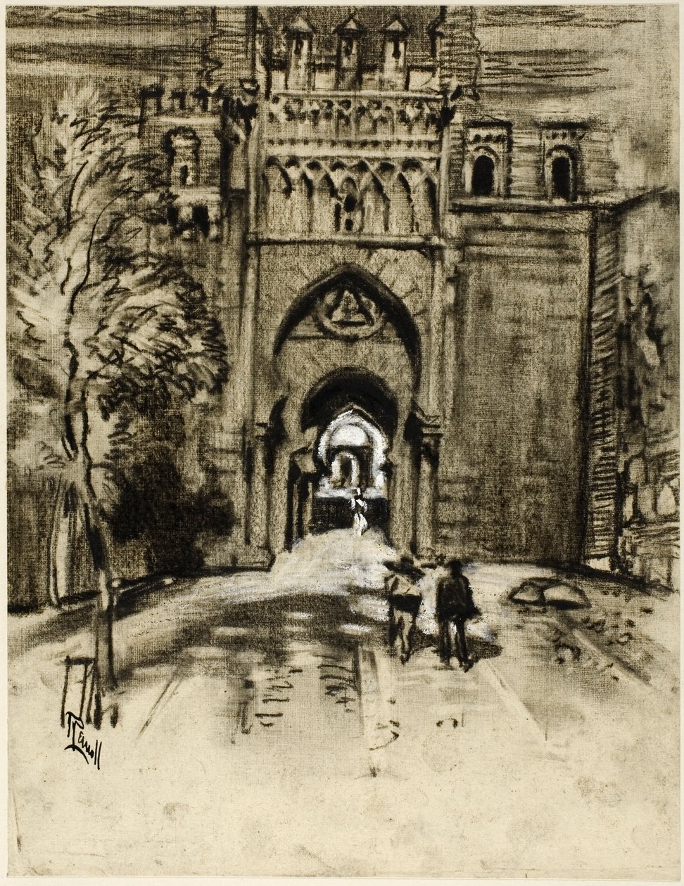 Superb Puerta del Sol by Joseph Pennell